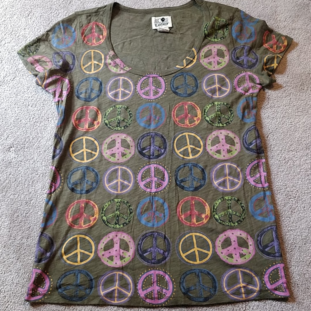 Lucky Brand peace shirt